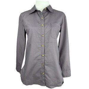 The North Face Stevie Shirt Womens Small Purple Sage Long Sleeve Button Down New